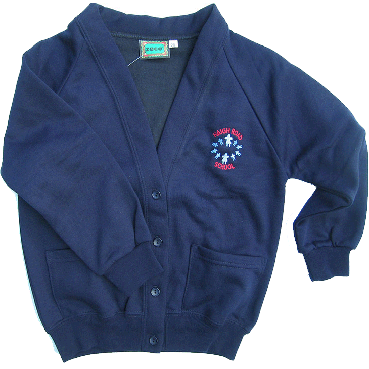 navy sweatshirt cardigan