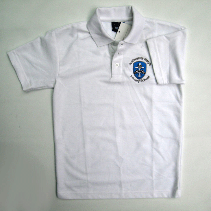 Rothwell St Mary's White Polo Shirt - Graham Briggs School Outfitters